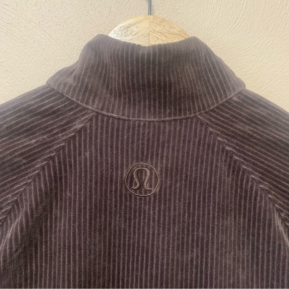 Lululemon Scuba Track Jacket *Velvet Cord Espresso Brown Size 2 - Picture 7 of 14